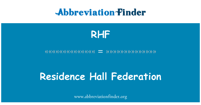RHF: Wohnheim Federation