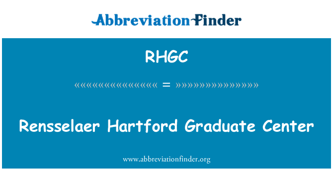 RHGC: ศูนย์บัณฑิตฮาร์ทฟอร์ด Rensselaer