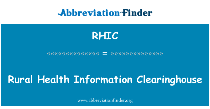 RHIC: Landsbygda helse informasjonssted
