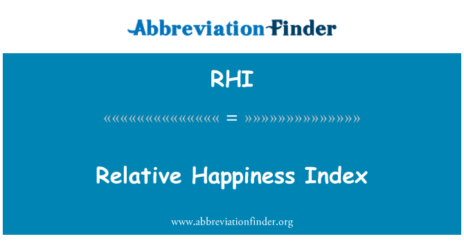 RHI: Relative Happiness-Index