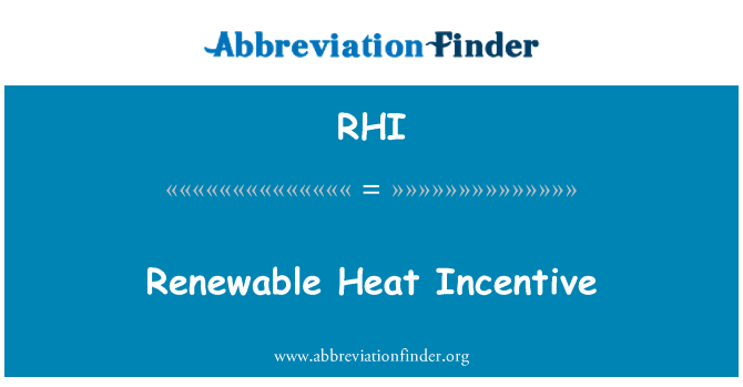 RHI: Taastuvenergia soojuse stiimul