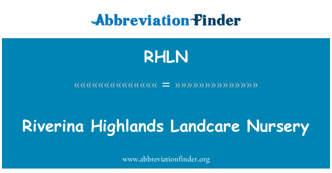 RHLN: Riverina Highlands Land Care przedszkola