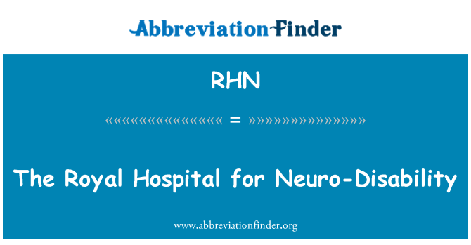 RHN: The Royal Hospital for Neuro-Disability