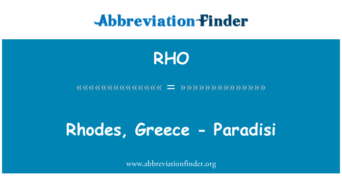 RHO: Rhodes, Grecja - Paradisi