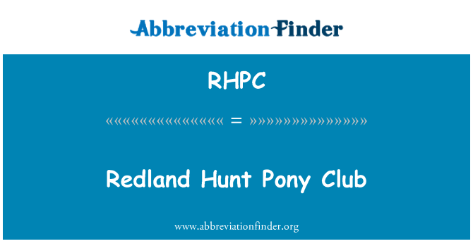 RHPC: Redland vadászat póni klub