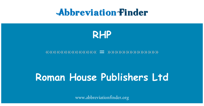 RHP: Roman House Publishers Ltd