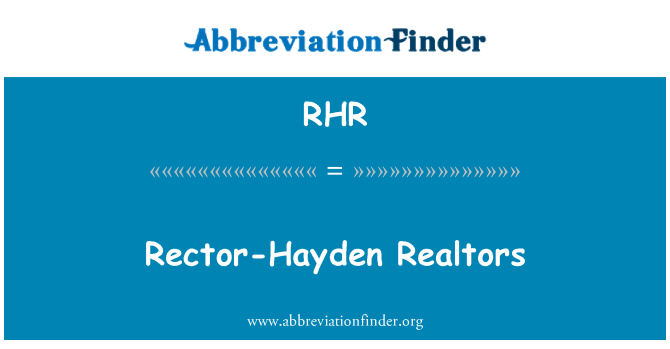 RHR: Rektor Hayden realitky