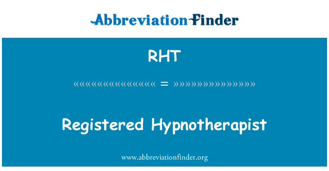 RHT: Regisztrált hipnoterapeuta