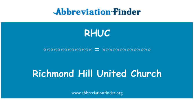 RHUC: Richmond Hill Verenigd kerk