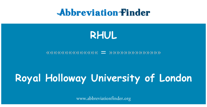 RHUL: Royal Holloway University of London