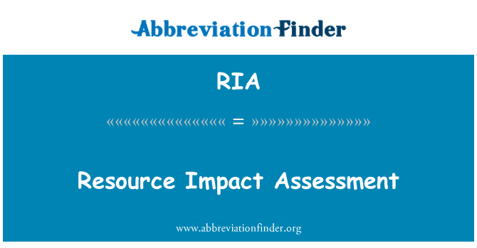 RIA: Ressource konsekvensanalyse
