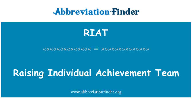 RIAT: Zvýšení individuální úspěch týmu