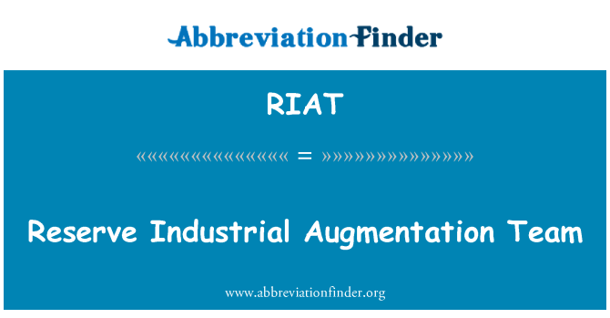 RIAT: Resous an rezèv ekip Augmentation endistriyèl