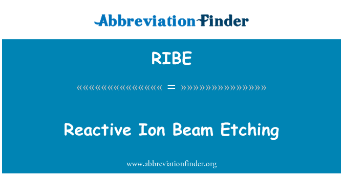 RIBE: Reaktivni Ion Beam jedkanje