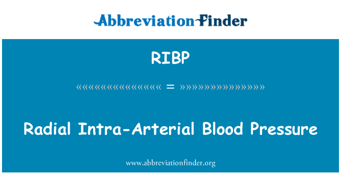 RIBP: Pressione intra-arteriosa radiale