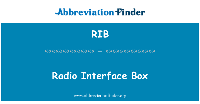 RIB: Radio sučelja okvir