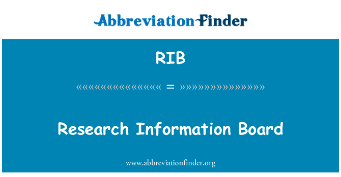 RIB: Научно-исследовательский информационный щит