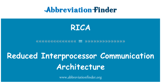 RICA: 减少处理器之间的通信体系结构