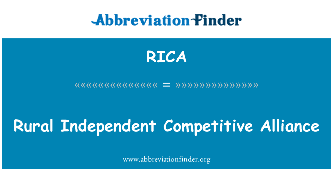 RICA: Rural Independent aliança competitiu