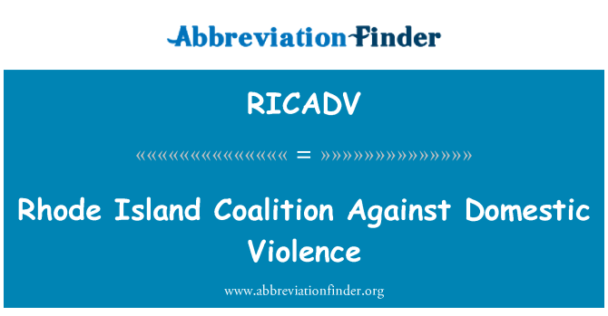 RICADV: Rhode Island coalición contra la violencia doméstica