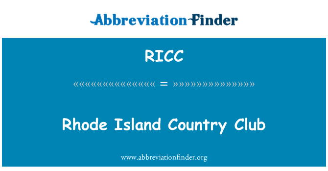 RICC: Rhode Island Country Club