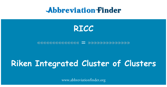 RICC: RIKEN integruotą klasterius klasterių