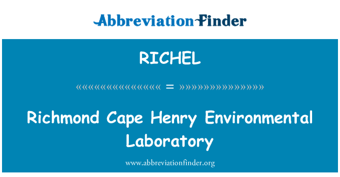 RICHEL: Richmond Cape Henry laboratori ambiental