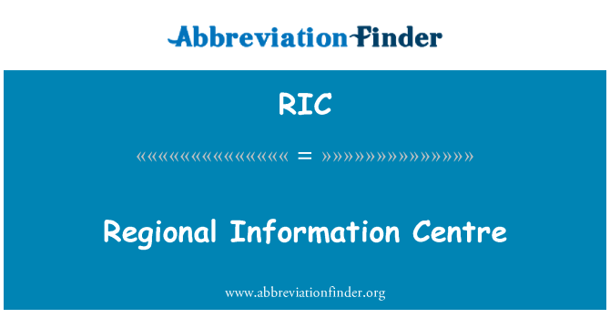 RIC: علاقائی معلوماتی مرکز