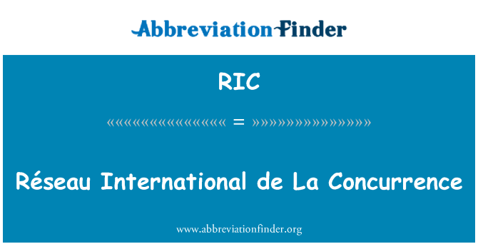 RIC: Réseau International de La concurs