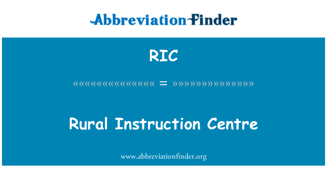 RIC: Centre d'enseignement rural