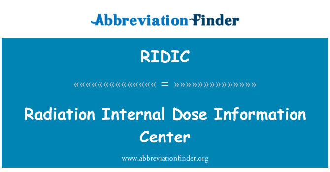 RIDIC: Centro informazioni Dose interna di radiazione