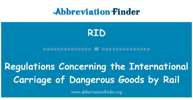RID: Predpisy o medzinárodnej preprave nebezpečného tovaru po železnici