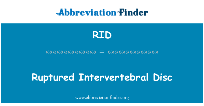 RID: Ruptura de Disco Intervertebral