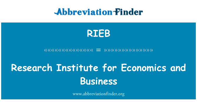 RIEB: מכון המחקר בכלכלה ומנהל עסקים