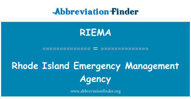 RIEMA: Agência de gestão de emergência Rhode Island