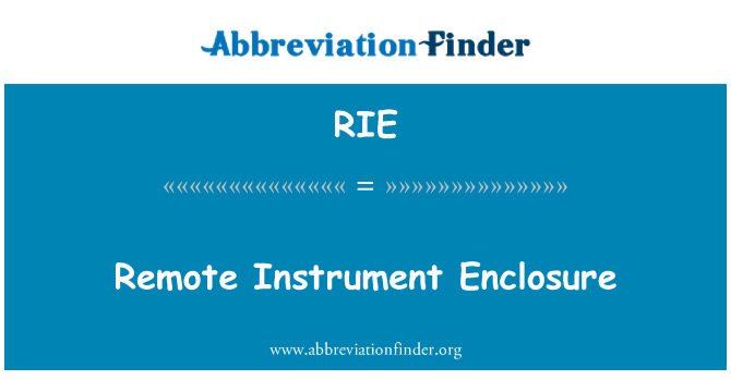 RIE: Remote Instrument Enclosure