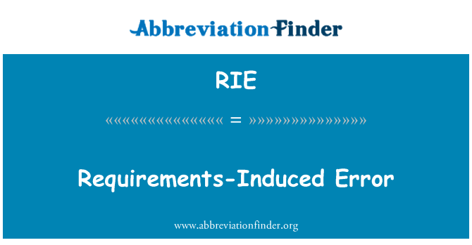 RIE: Kondisyon par Erreur