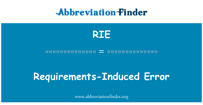 RIE: Error inducido por requisitos