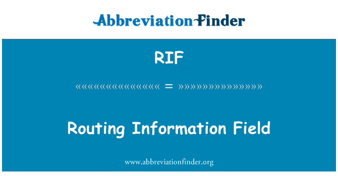 RIF: Campo di informazioni di routing