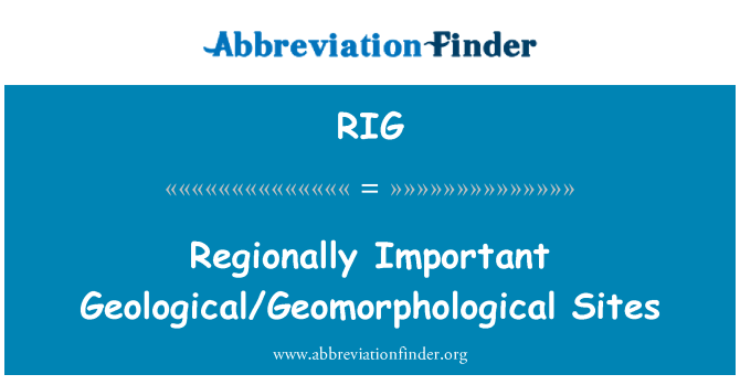 RIG: Regionálně významné geologické, geomorfologické weby