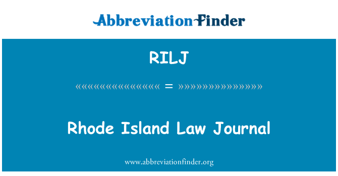 RILJ: Rhode Island lov Journal