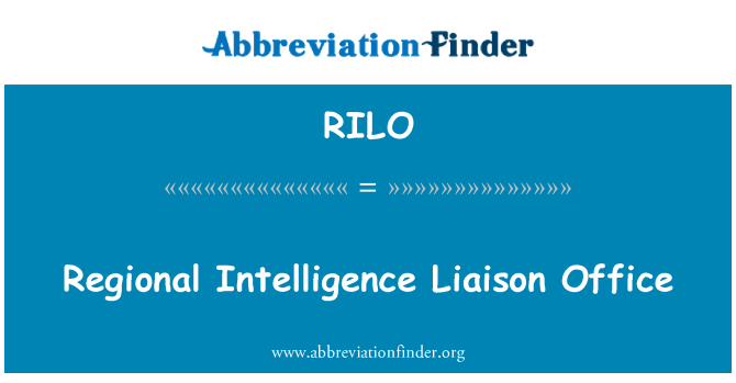 RILO: علاقائی انٹیلی جنس کے رابطہ دفتر