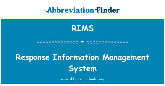 RIMS: Gestion sistèm enfòmasyon repons