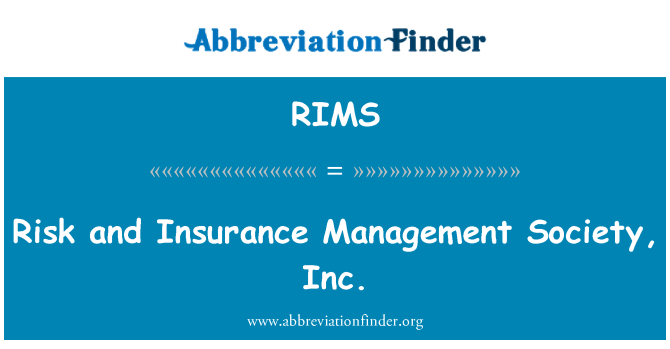 RIMS: Riziko a pojištění managementu společnosti, Inc.