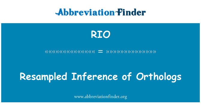 RIO: Remuestreada inferencia de ortólogos