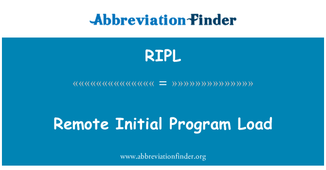 RIPL: 遠端的初始程式載入