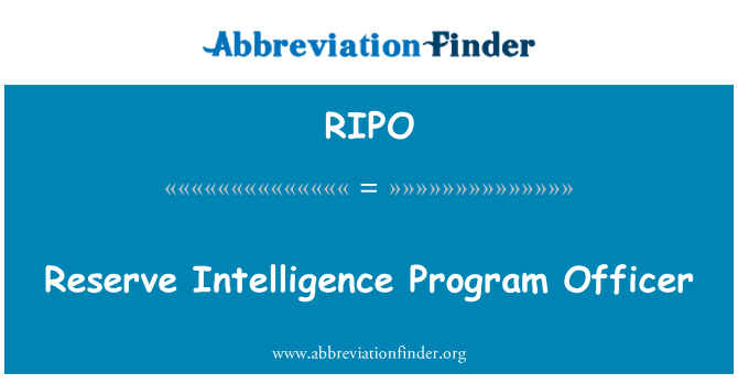 RIPO: Cadangan Program intelijen