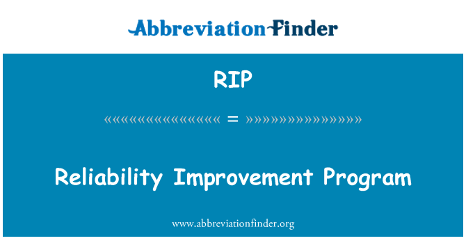 RIP: Programm għat-titjib tal-affidabilità