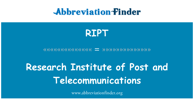 RIPT: Enstiti pòs nan rechèch e telekominikasyon