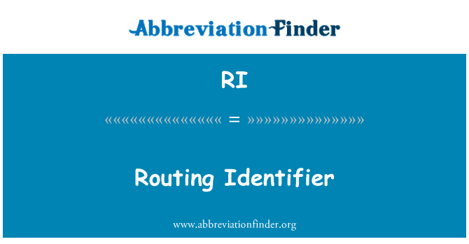 RI: Usmjeravanje identifikator